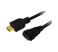 Rallonge LogiLink HDMI Fiche mâle HDMI-A, Prise femelle HDMI-A 3.00 m noir CH0057 4K UHD Câble HDMI