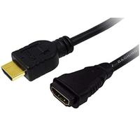 LogiLink Câble HDMI CH0058 1.4 Mâle/Femelle Haute vitesse avec Ethernet 5 m Noir
