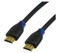 LOGILINK CH0067 - Fiche HDMI A > fiche HDMI A, 4K à 60 Hz, noir/bleu, 15 m