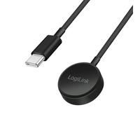 LogiLink Chargeur de Montre Intelligente - Chargeur - Station de Charge - Chargeur - Pad de Charge à Induction - Galaxy Watch 3-8 / Active 1/2 / Ultra - 1 m - Noir