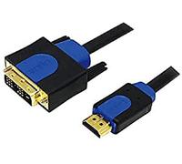 LogiLink CHB3102 Câble HDMI V1.4 avec Ethernet vers DVI Mâle/Mâle 2 m + Colour box avec Logo Noir