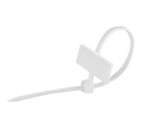 LogiLink Colliers de câbles avec champ d'inscription nylon blanc 100 x 2,5 mm 100 pièces