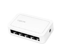 LogiLink Commutateur réseau NS0114 – Gigabit 5 ports, RJ45 femelle x5, prise DC, blanc