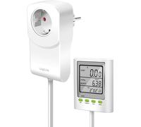 LogiLink compteur d'énergie avec calcul des émissions de CO2 blanc/argenté