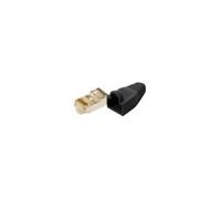 LogiLink - Connecteur de réseau - RJ-45 (M) - blindé - CAT 5e - démarré - noir (pack de 100)