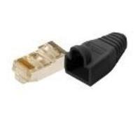 Connectique RJ45 CAT 5e, blindé LogiLink MP0012 RJ45 mâle, droit Pôle: 8P8C noir 100 pc(s)