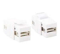 LogiLink Connecteur keystone USB 2.0, blanc Blanc G