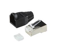 LogiLink connecteur RJ45 blindé cat.6 noir 100 pièces