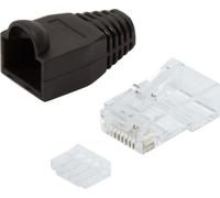 LogiLink connecteur RJ45 cat.6 non blindé noir 100 pièces