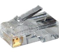 Logilink | MP0002 | Wtyk modułowy CAT5eDostosowany do okrągłego kabla 8P8CWtyk nieekranowanyZłocone styki | Przezroczysty