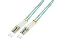 LogiLink - Cordon de raccordement - LC multi-mode (M) pour LC multi-mode (M) - 20 m - 20 m - fibre optique - duplex - 50 / 125 microns - OM3 - sans halogène - turquoise