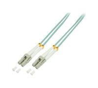 LogiLink - Cordon de raccordement - LC multi-mode (M) pour LC multi-mode (M) - 5 m - fibre optique - duplex - 50 / 125 microns - OM3 - sans halogène - turquoise