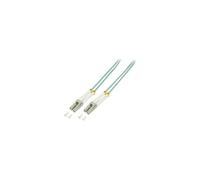 LogiLink - Cordon de raccordement - LC multi-mode (M) pour LC multi-mode (M) - 5 m - fibre optique - duplex - 50 / 125 microns - OM3 - sans halogène - turquoise