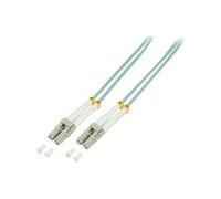 LogiLink - Cordon de raccordement - LC multi-mode (M) pour LC multi-mode (M) - 5 m - fibre optique - duplex - 50 / 125 microns - OM3 - sans halogène - turquoise