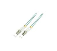 LogiLink - Cordon de raccordement - LC multi-mode (M) pour LC multi-mode (M) - 0.5 m - fibre optique - duplex - 50 / 125 microns - OM3 - sans