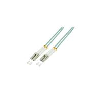 LogiLink - Cordon de raccordement - LC multi-mode (M) pour LC multi-mode (M) - 50 m - fibre optique - duplex - 50 / 125 microns - OM3 - sans halogène - turquoise