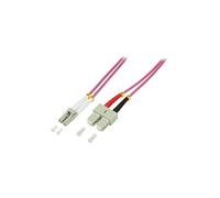 LogiLink - Cordon de raccordement - LC multi-mode (M) pour SC multi-mode (M) - 0.5 m - fibre optique - duplex - 50 / 125 microns - OM4 - sans