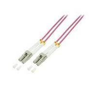 LogiLink - Cordon de raccordement - LC/UPC multimode (M) pour LC/UPC multimode (M) - 50 m - fibre optique - duplex - 50 / 125 microns - OM4 - sans