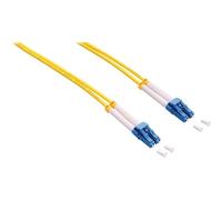 LogiLink Cordon fibre optique FP0LC01 - LC(M)-LC(M) Duplex 1 m mode unique 9/125 µm OS2 Jaune