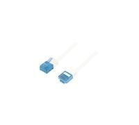 LogiLink - Cordon de raccordement - RJ-45 (M) pour RJ-45 (M) - 1 m - UTP - CAT 5e - moulé, plat - blanc
