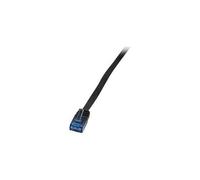 LogiLink - Cordon de raccordement - RJ-45 (M) pour RJ-45 (M) - 20 m - UTP - CAT 5e - moulé - noir