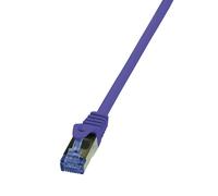 LogiLink - Cordon de raccordement - RJ-45 (M) pour RJ-45 (M) - 25 cm - SFTP, PiMF - CAT 6a - sans halogène, moulé, sans crochet - violet