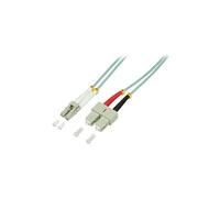 LogiLink - Cordon de raccordement - SC multi-mode (M) pour LC multi-mode (M) - 0.5 m - fibre optique - duplex - 50 / 125 microns - OM3 - sans