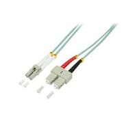 LogiLink - Cordon de raccordement - SC multi-mode (M) pour LC multi-mode (M) - 3 m - fibre optique - duplex - 50 / 125 microns - OM3 - sans halogène
