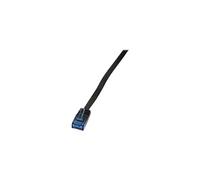 Logilink cp0133b câble cat5e utp flat patch awg 30 0,50 m noir