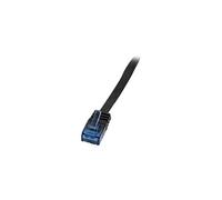 Logilink cp0136b câble cat5e utp flat patch awg 30 3 m noir