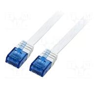 LogiLink CP0140 Câble Réseau CAT5e U/UTP (UTP) 15m RJ-45 Mâle/Mâle, Contacts Or, PVC Blanc, AWG 30, Température -40°C à 85°C