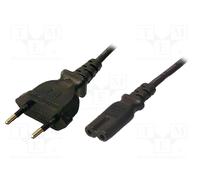 LogiLink Câble d'alimentation CP092 - Euro mâle vers C7 femelle 1,80 m Noir