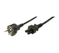LogiLink - Câble d'alimentation - power CEE 7/7 (M) pour IEC 60320 C5 - CA 250 V - 1.8 m - moulé - noir