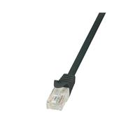 LogiLink CP1073U : Câble réseau Cat.5e U/UTP 5m RJ45-RJ45 Noir, contacts cuivre, AWG 26/7, certifié TIA/EIA-568-B