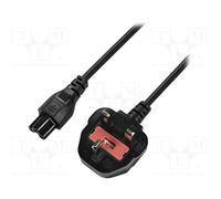 LogiLink CP120 Câble d'alimentation 1.8m, BS 1363 mâle vers Coupleur C5 femelle, Noir, section 0.75mm²