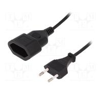 LogiLink Câble d'alimentation Euro CEE 7/16 - 1 m - Noir
