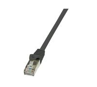 LogiLink CP2053S : Câble réseau 2m Cat.6 F/UTP RJ45 mâle/mâle, contacts cuivre, noir, AWG 26/7, certifié TIA/EIA 568-B