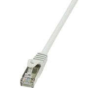 LogiLink CP2082S RJ45 Câble réseau, câble patch CAT 6 F/UTP 7.50 m gris avec cliquet d'encastrement 1 pc(s)