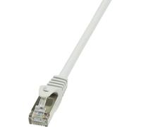 LogiLink CP2082S RJ45 Câble réseau, câble patch CAT 6 F/UTP 7.50 m gris avec cliquet d'encastrement 1 pc(s)