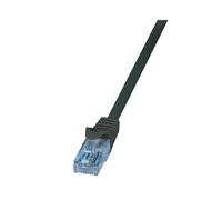 LogiLink CP3053U : Câble réseau Cat6a U/UTP (UTP) 2m Noir RJ-45 Mâle vers RJ-45 Mâle, AWG26, 10GBase-T, PVC, Conforme RoHS, CP3053U