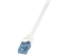 LogiLink CP3071U : Câble réseau Cat6a U/UTP (UTP) Blanc 5m RJ-45 Mâle/Mâle, 10GBase-T, AWG26, PVC, Conforme RoHS
