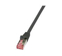 LogiLink CQ2063S : Câble réseau Cat.6 S/FTP (S-STP) 3m Noir, connecteurs RJ-45 mâle, contacts cuivre, gaine LSZH, AWG 27/7