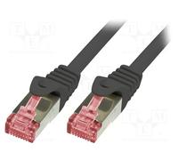 LogiLink Câble réseau CAT6 S/FTP CQ2063S 3 m Noir RJ45 mâle - RJ45 mâle sans halogène