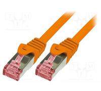 PrimeLine - Cordon de raccordement - RJ-45 (M) pour RJ-45 (M) - 5 m - SFTP, PiMF - CAT 6 - sans halogène, sans crochet - orange