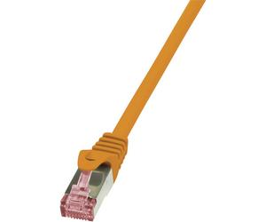 LogiLink CQ2078S RJ45 Câble réseau, câble patch CAT 6 S/FTP 5.00 m orange ignifuge, avec cliquet d'encastrement 1 pc(s)