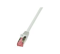 PrimeLine - Cordon de raccordement - RJ-45 (M) pour RJ-45 (M) - 50 m - SFTP, PiMF - CAT 6 - sans halogène, moulé, sans crochet - gris