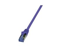 LogiLink CQ302VS Câble Réseau Cat6a S/FTP 0.5m Violet - RJ45 Mâle/Mâle, Contacts Or, LSZH, 10GBase-T, 500MHz, AWG26/7, RoHS, CE, ISO/IEC 11801