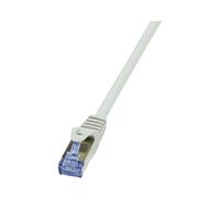 LogiLink CQ3032S Câble Réseau Cat6a S/FTP (S-STP) Gris, 1m, Connecteurs RJ-45 Mâle, Contacts Cuivre, Gaine LSZH, AWG 26/7