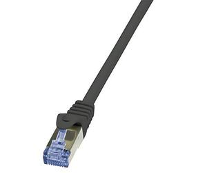 LogiLink CQ3033S CAT6A S/FTP Patch Kabel PrimeLine AWG26 PIMF LSZH schwarz 1,00m