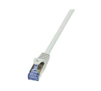 LogiLink CQ3042S : Câble Réseau Cat6a S/FTP 1.5m Gris, Connecteurs RJ-45 Cuivre, Conducteurs AWG 26/7, Gaine LSZH (Low Smoke Zero Halogen)